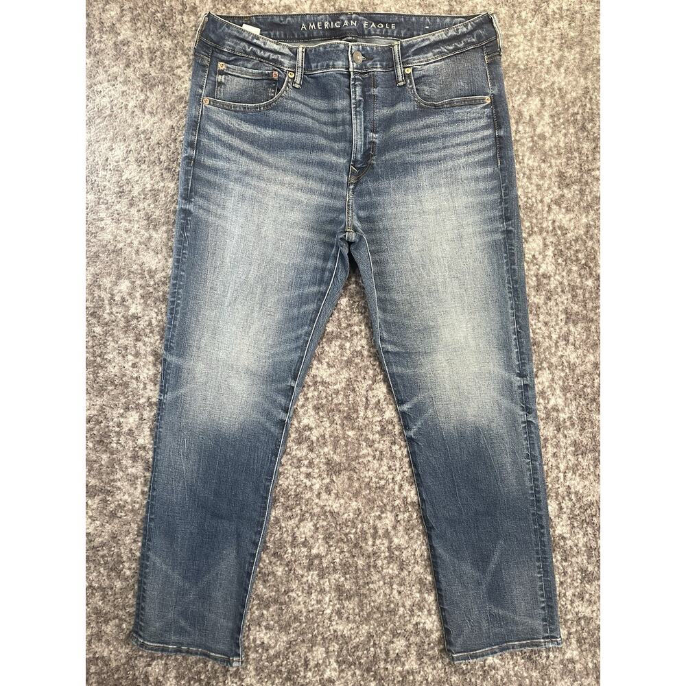 American Eagle Jeans Mens 36x32 (37x31) Blue Athletic Fit Flex Stretch Denim